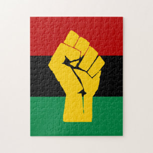 Puzzle Bandera africana del poder negro