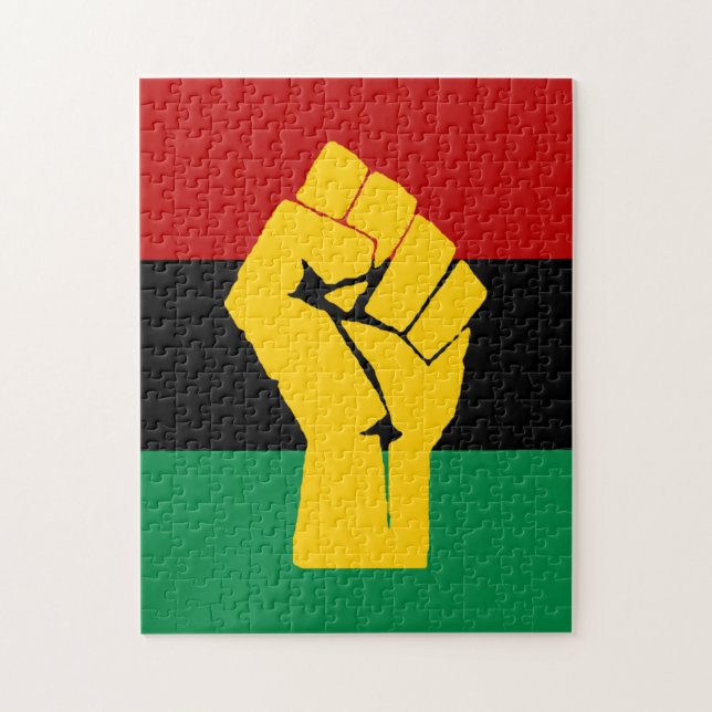 Puzzle Bandera africana del poder negro (Vertical)