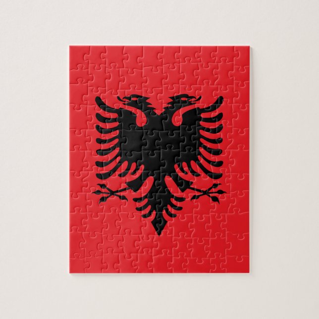 Puzzle Bandera albanesa (Vertical)