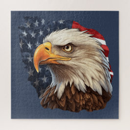 Puzzle Bandera americana águila calva