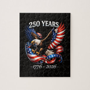 Puzzle Bandera Americana del Águila del Aniversario de 25