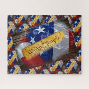 Puzzle Bandera Americana Nosotros El Pueblo