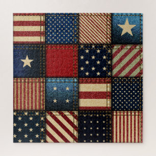 Puzzle Bandera Americana, Patrón sin problemas.