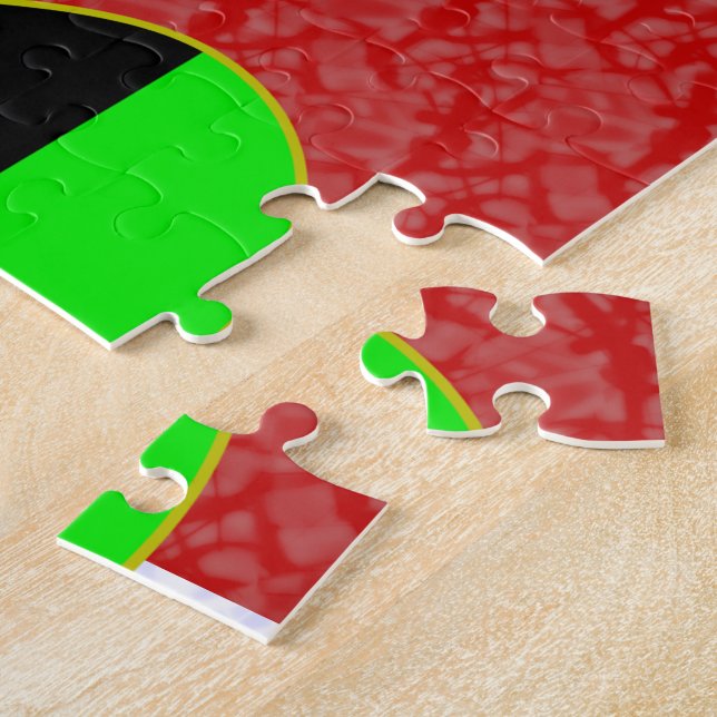 Puzzle Bandera Ángel de la diáspora africana blanca roja  (Lado)