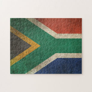 Puzzle Bandera apenada vintage de Suráfrica