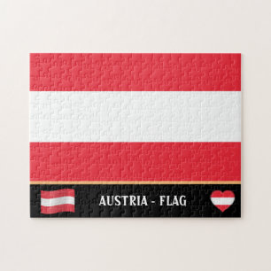 Puzzle Bandera austriaca y país austríaco / Austria