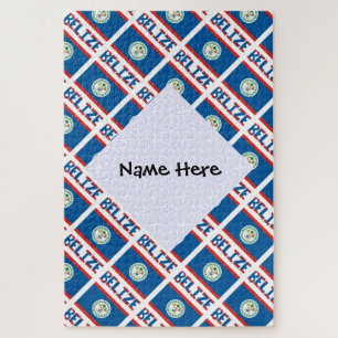 Puzzle Bandera Beliceña Personalizada con Baldosas