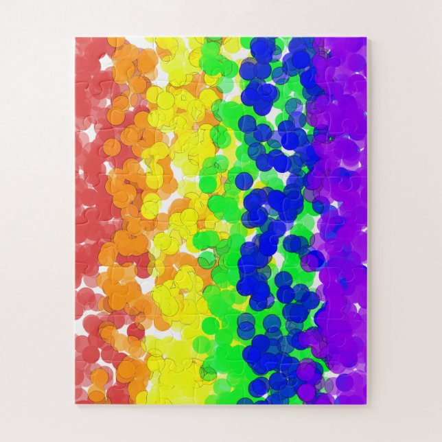 Puzzle Bandera Bokeh Orgullo Gay (Vertical)