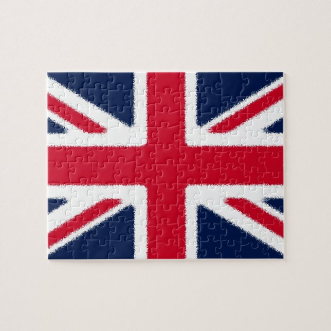 Puzzle Bandera británica pop arte europeo viajes europeos (Horizontal)