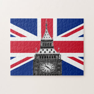 Puzzle Bandera británica y Big Ben - Hinchas británicos y