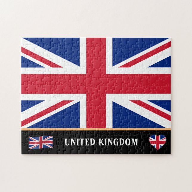 Puzzle Bandera británica y país inglés / Reino Unido (Horizontal)