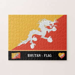 Puzzle Bandera butanesa / dragón butanés