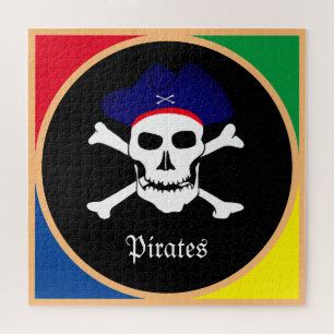 Puzzle Bandera Capitán y Pirata - Isla del tesoro/niños