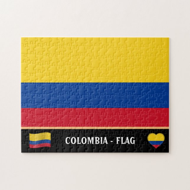 Puzzle Bandera colombiana y país colombiano / Colombia (Horizontal)