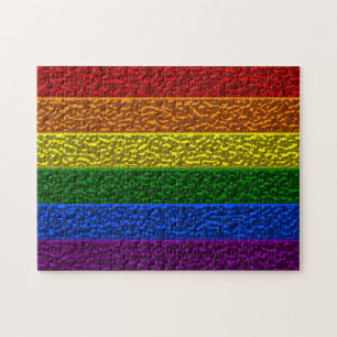 Puzzle Bandera cromada del orgullo gay