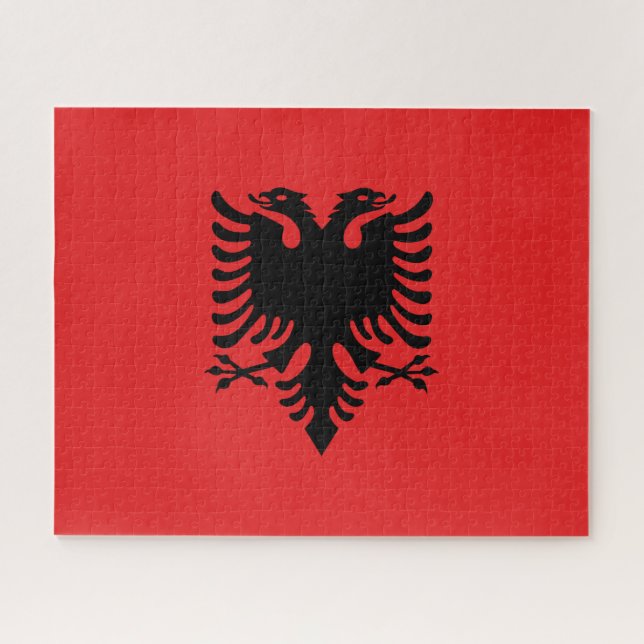 Puzzle Bandera de Albania (Horizontal)