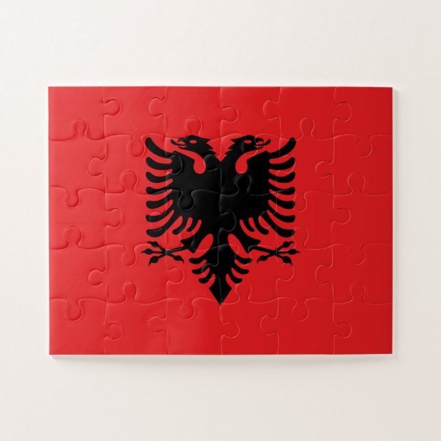 Puzzle Bandera de Albania (Horizontal)