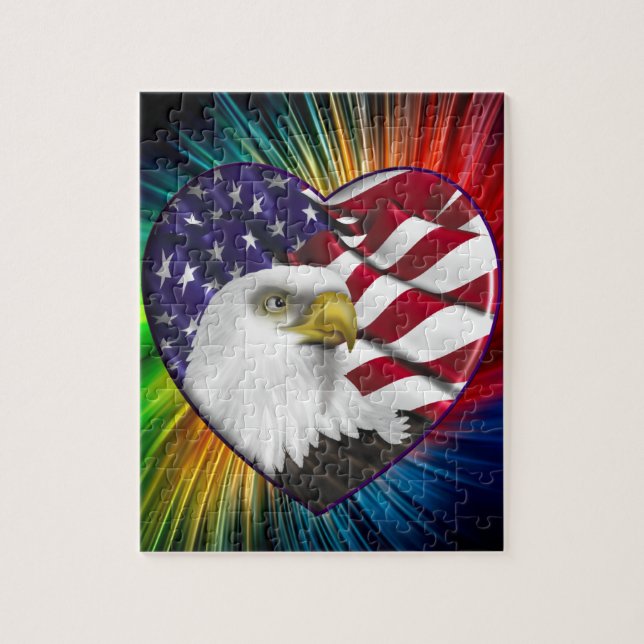 Puzzle Bandera de American Eagle n (Vertical)