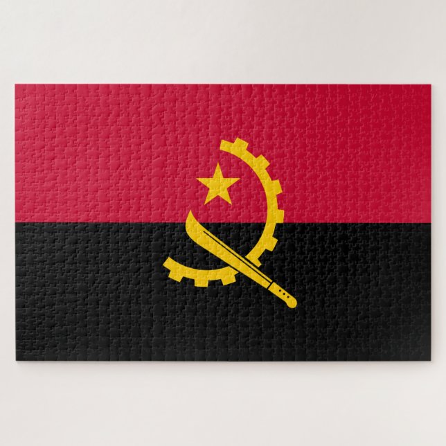 Puzzle Bandera de Angola (Horizontal)
