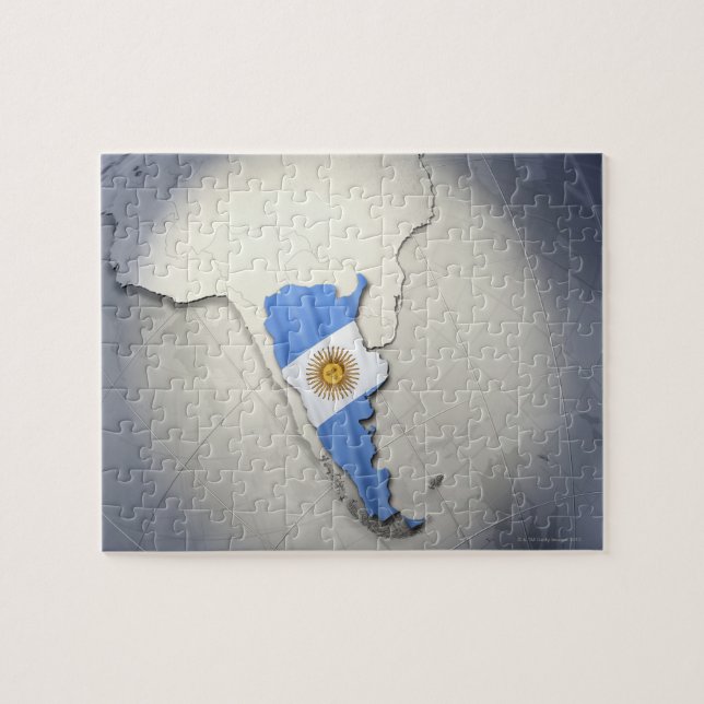 Puzzle Bandera de Argentina (Horizontal)
