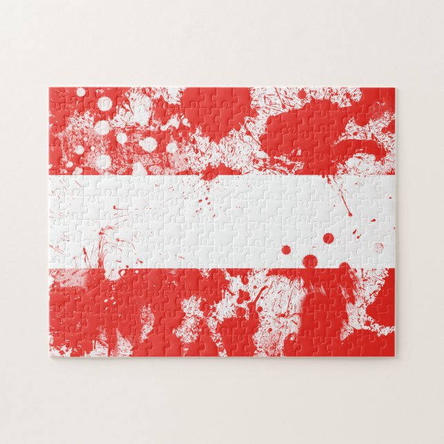 Puzzle Bandera de Austria (Horizontal)