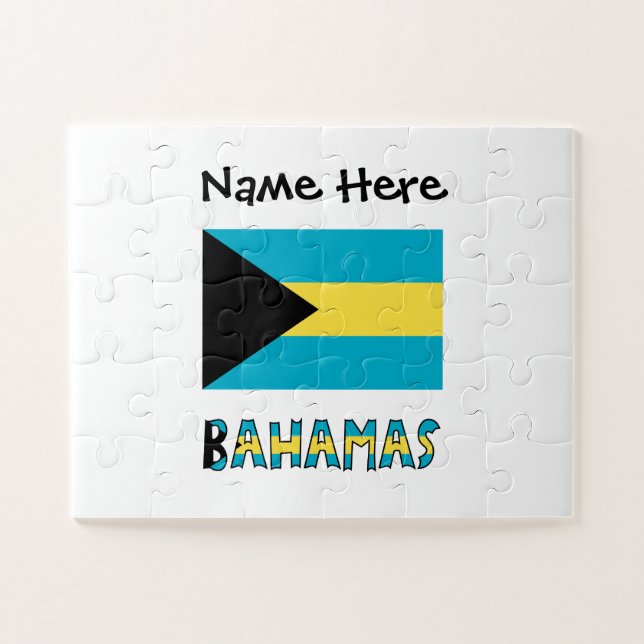 Puzzle Bandera de Bahamas Bahamiano  (Horizontal)