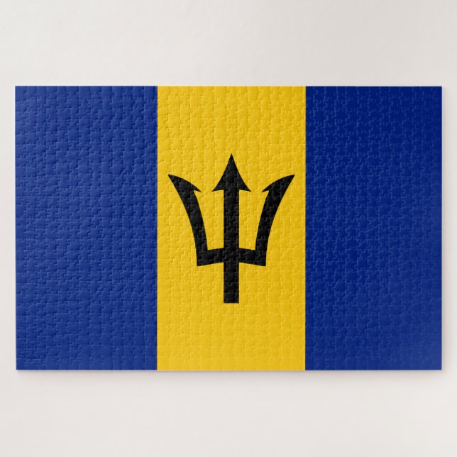 Puzzle Bandera de Barbados (Horizontal)