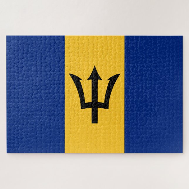 Puzzle Bandera de Barbados (Barbados) (Bajan) (Horizontal)