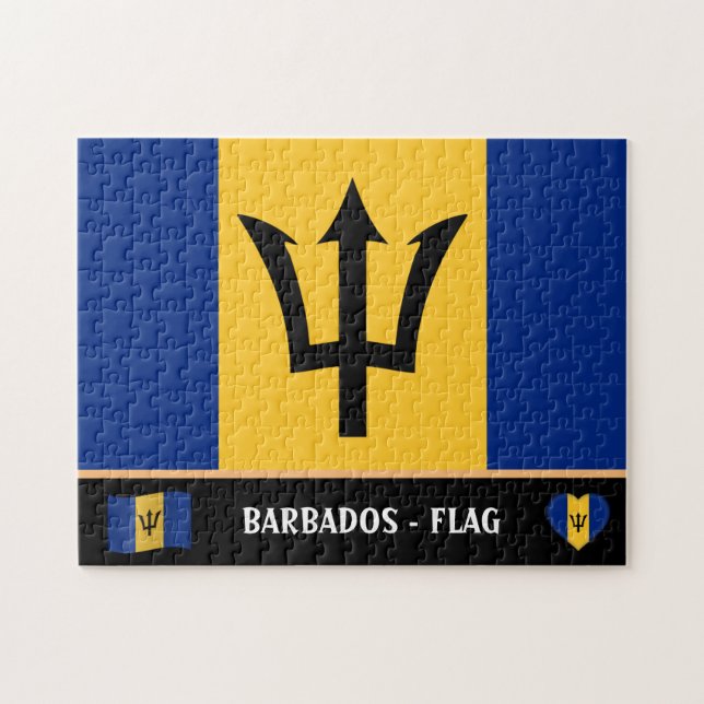 Puzzle Bandera de Barbados y país de Barbados / Barbados (Horizontal)