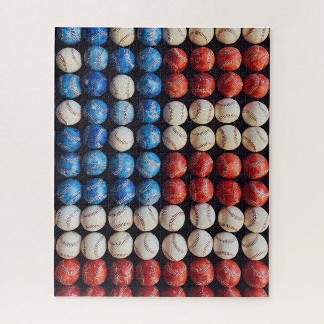Puzzle Bandera de Béisbol Americana (Vertical)