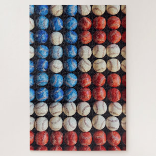 Puzzle Bandera de Béisbol Americana