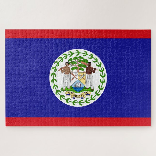 Puzzle Bandera de Belice (Horizontal)