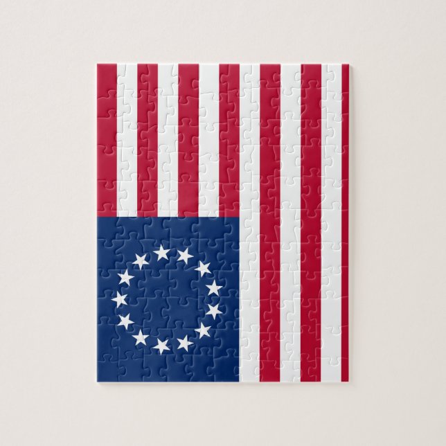 Puzzle Bandera de Betsy Ross en Estados Unidos (Vertical)