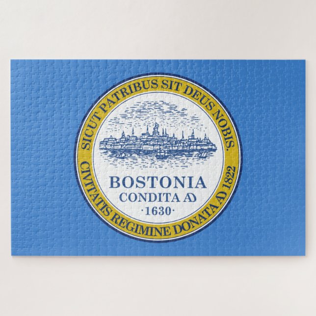 Puzzle Bandera de Boston (Massachusetts) (Horizontal)