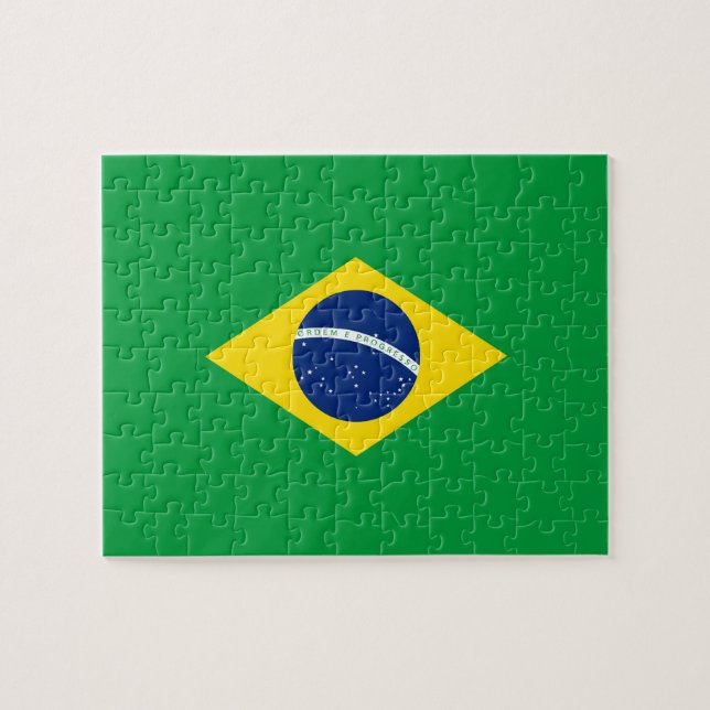 Puzzle Bandera de Brasil (Horizontal)