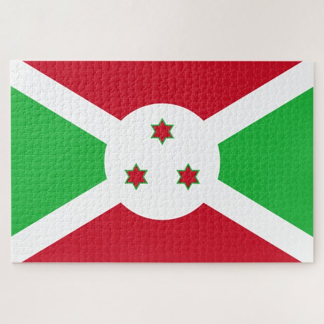 Puzzle Bandera de Burundi (Horizontal)