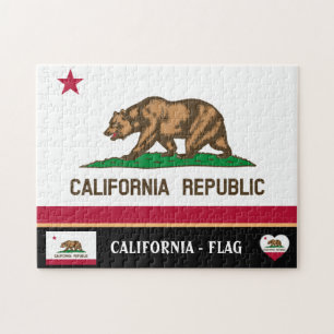 Puzzle Bandera de California y Estados Unidos de América
