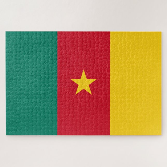 Puzzle Bandera de Camerún (Horizontal)