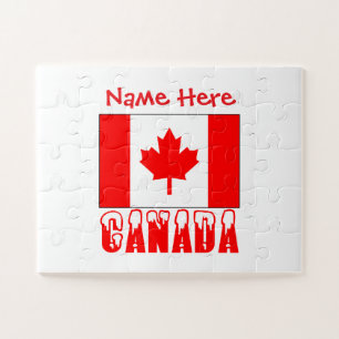 Puzzle Bandera de Canadá Personalizada Regalo Personaliza