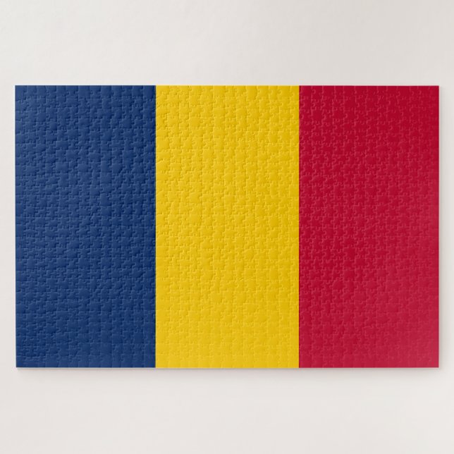 Puzzle Bandera de Chad (país africano) (Horizontal)