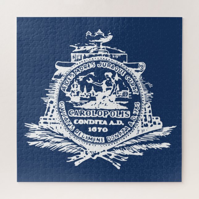Puzzle Bandera de Charleston (Carolina del Sur) (Horizontal)