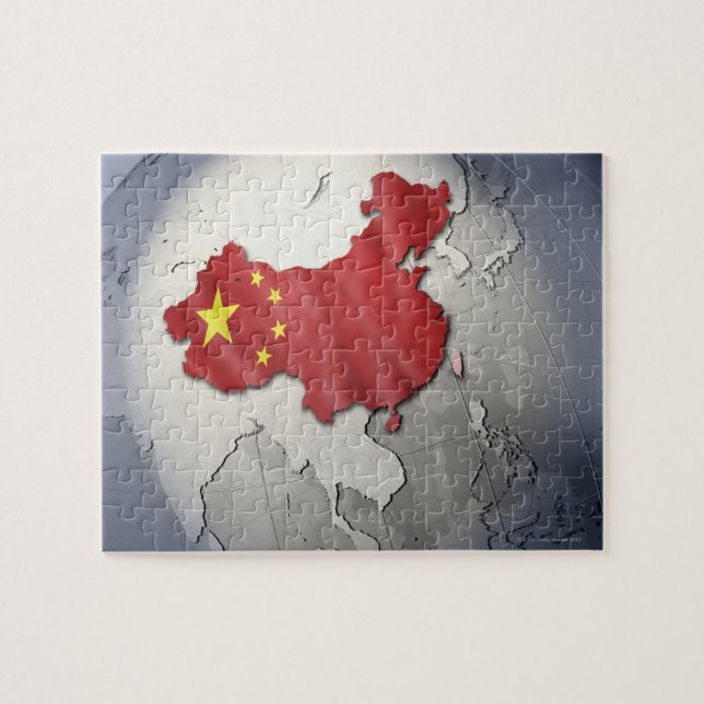 Puzzle Bandera de China (Horizontal)
