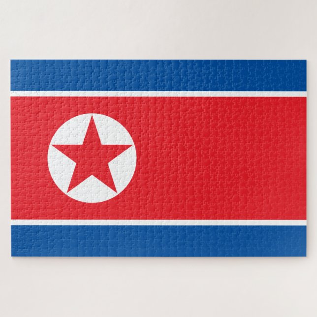 Puzzle Bandera de Corea del Norte (RPDC) (Horizontal)