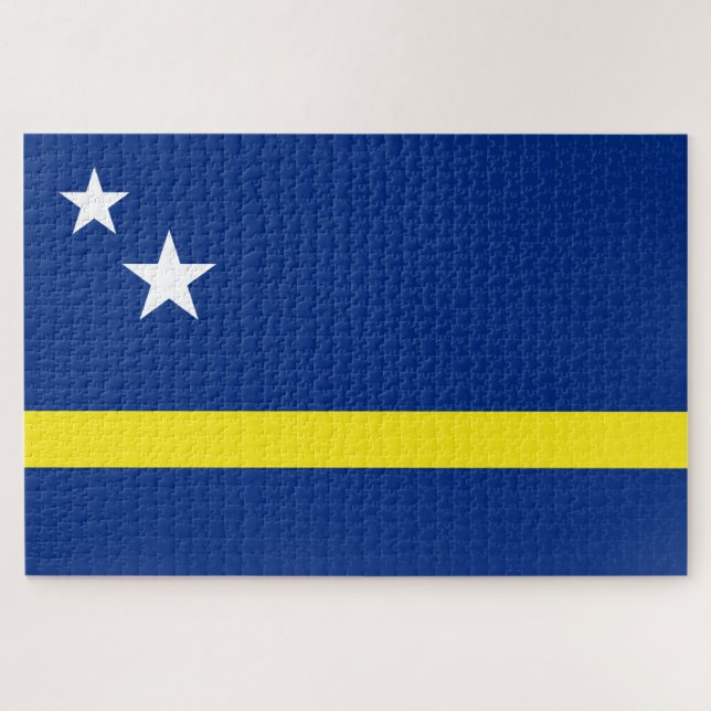 Puzzle Bandera de Curazao (Horizontal)