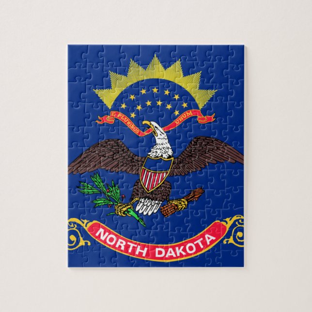 Puzzle Bandera de Dakota del Norte (Vertical)