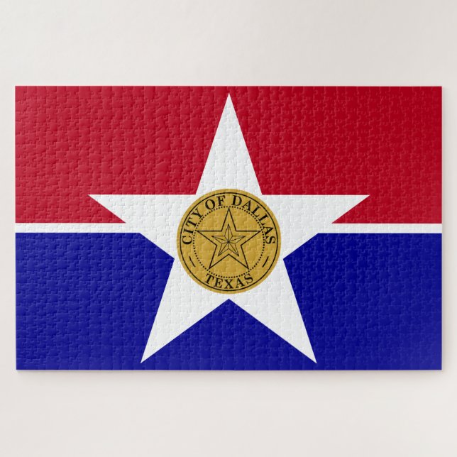 Puzzle Bandera de Dallas (Texas) (Horizontal)