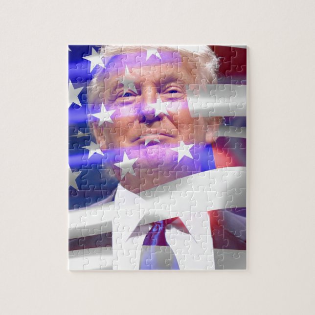 Puzzle bandera de donald trump (Vertical)