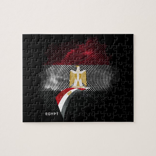 Puzzle bandera de Egipto (Horizontal)