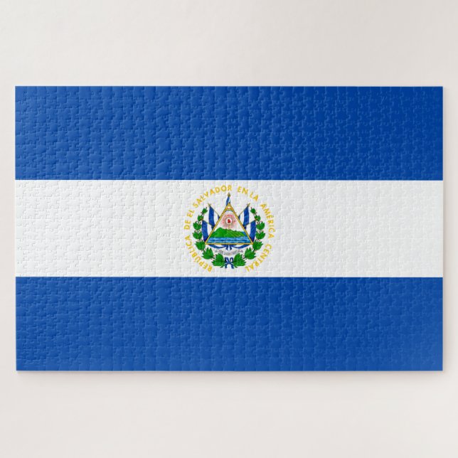 Puzzle Bandera de El Salvador (Horizontal)