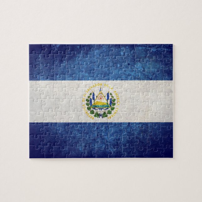 Puzzle Bandera de El Salvador (Horizontal)
